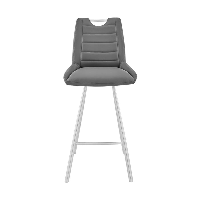 Iron Bar Height Bar Chair - Gray / Silver