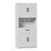 Kitchen Pantry Cabinet With Adjustable Shelves, Drawers, Hooks And Large Countertop - White Home Essentials