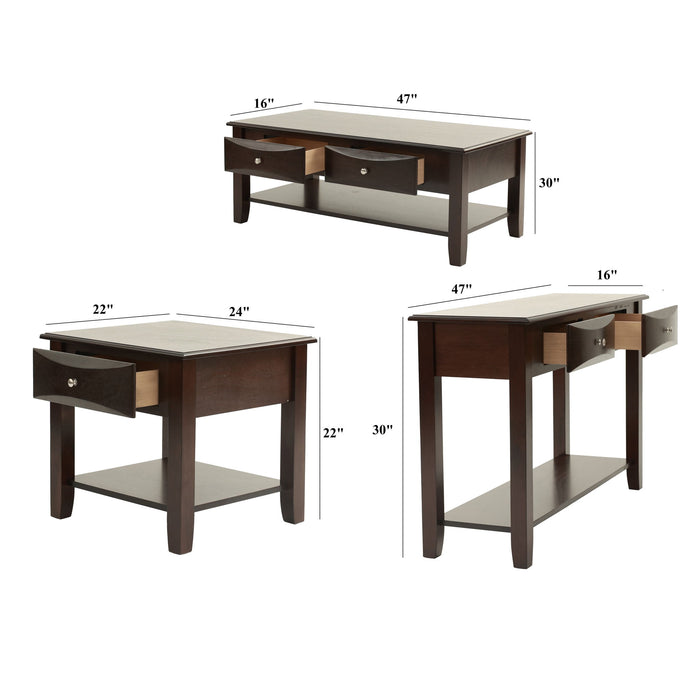 Table Set With Drawers And Open Shelf Storage Home Essentials