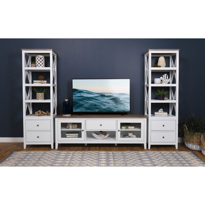 Evanston - 3 Piece 67" TV Stand - White Furniture Max