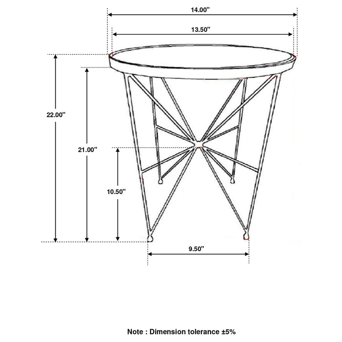 Sidney - Round Side Table - Green Furniture Max
