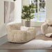 Summit - Faux Sheepskin Overstuffed Arm Chair - Cream Beige Jennifer Taylor Home
