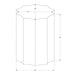 Drum Accent Side Table, Stylish Scalloped Design 8th Street