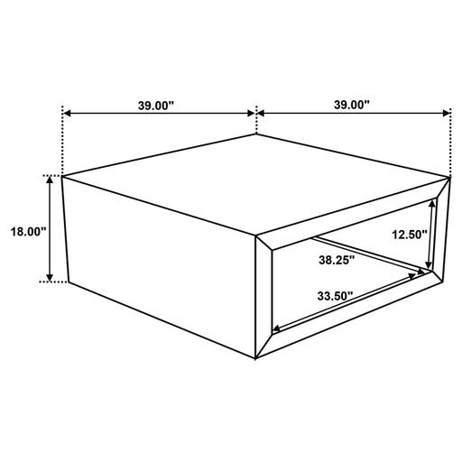 Mesa - Square Coffee Table - Natural Furniture Max