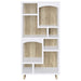Geilys - 8 Shelf Bookcase With Arch Details - White Furniture Max