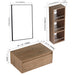 30" Wall Mounted Mirror Cabinet With And Frame, Storage Vanity For Bathroom - Imitative Oak Home Essentials