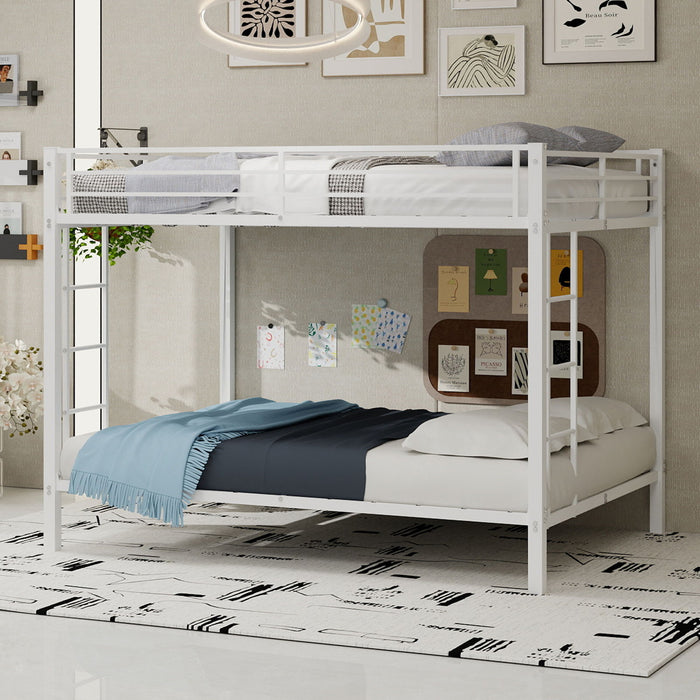 Bunk Bed For Kids, Convertible Frame With Ladders & Guardrail Home Essentials