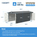 Industrial - 20' x 13' Heavy Duty Metal Garage Shed - Dark Gray Daily Nest