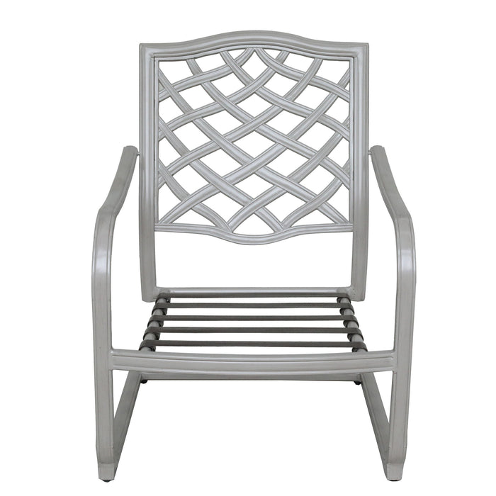 Outdoor Aluminum C Spring Chair (Set of 2) - Basalt