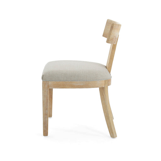 Modern Dining Chair With Fabric Upholstery In Elegant Design - Linen Noble House