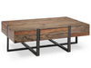 Prescott - Modern Reclaimed Wood Rectangular Cocktail Table - Rustic Honey Magnussen Furniture
