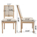 Dining Chairs With Upholstered Square Back (Set of 2) Home Essentials