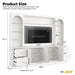 Arched Entertainment Center Wall Unit With Drawers, TV Stand Hearth and Haven
