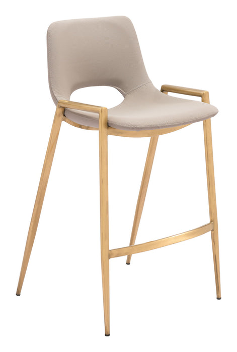 Desi - Counter Stool With Gold Legs (Set of 2) Zuo Modern
