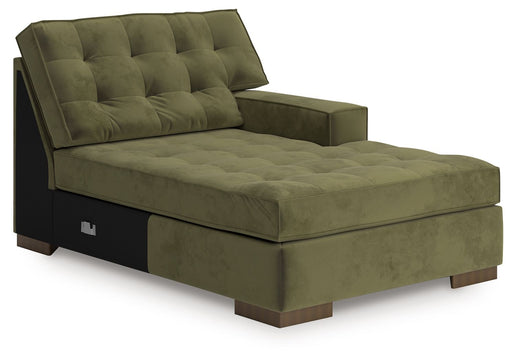 Caspian-Town - RAF Corner Chaise - Olive Signature Design by Ashley®