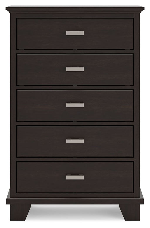 Covetown - Five Drawer Chest - Dark Brown Signature Design by Ashley®