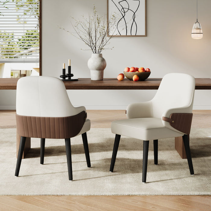 Indoor Dining Chair (Set of 2) - Beige / Brown