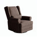 Extra Wide Swivel Recliner Glider Chair With Footrest - Brown Home Essentials
