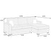 Sectional Sofa Set With Reversible Chaise, Living Room Furniture Home Essentials