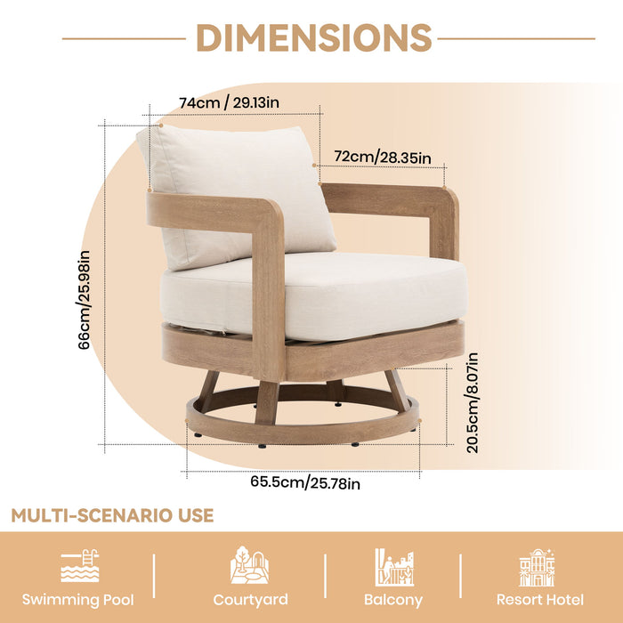Swivel Chair For Patio - Oak Home Essentials
