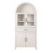 Arched Kitchen Pantry Cabinet With Adjustable Shelves & Barn Door Design Home Essentials