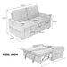 Convertible Sofa Bed Loveseat With Adjustable Backrest And USB Ports Hearth and Haven