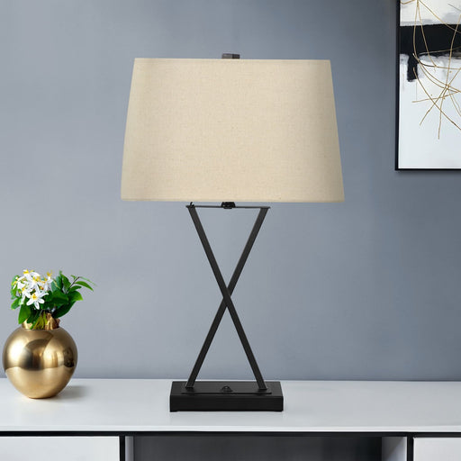 Lighting, Table Lamp, USB Port Included, Resin, Transitional - Black 8th Street