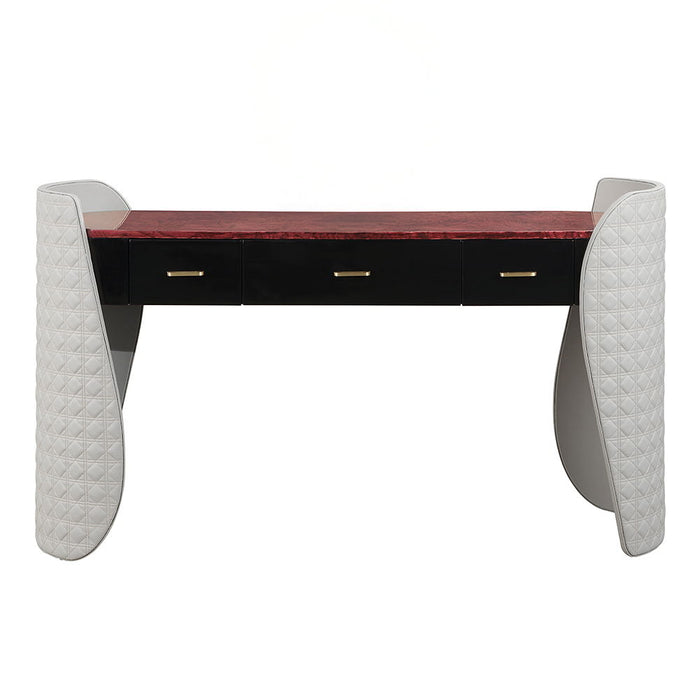 Jamonica - Vanity Desk - Gray & Dark Brown