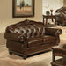 Anondale - Loveseat - Espresso Top Grain Leather Match & Cherry ACME