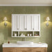 Bathroom Cabinet With 3 Adjustable Shelves Wall Mounted Medicine Cabinet, Soft Closing Hinges, Open Shelving Design - White Hearth and Haven