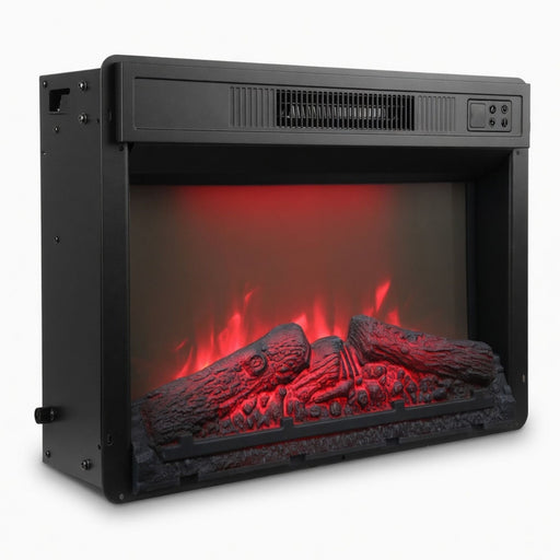 Electric Fireplace Insert Heater With Multicolor Flames, Remote Control - Black Home Essentials