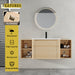 Wall Mounted Bathroom Vanity With Sink, Storage Shelves & Soft Close Door Home Essentials