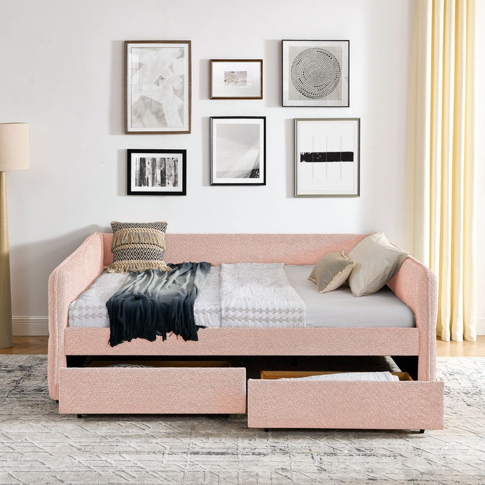 Upholstered Daybed & 2 Drawers Home Essentials