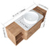 Wall Mounted Bathroom Vanity With Art Sink, 2 Storage Shelves, Soft Close Door Home Essentials