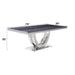 Cambrie - Dining Table With Engineered Stone Top - Engineered Stone Top & Mirrored Silver ACME