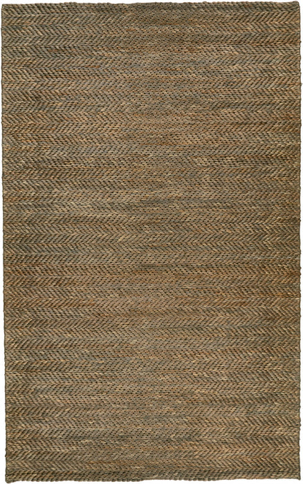 Wool Hand Woven Area Rug - Brown And Gray - 8' X 11'