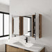 43.3" Wall Mounted Bathroom Cabinet With Adjustable Shelves, Door Storage Cabinet - Imitative Oak Home Essentials
