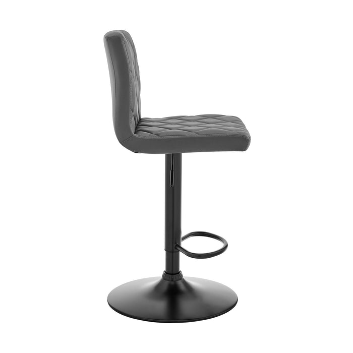 46" Swivel Low Back Adjustable Height Bar Chair - Gray / Black