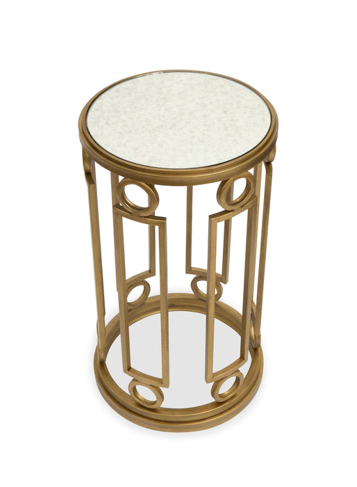 Lorena - Round Accent Table - Burnished Brass Magnussen Furniture