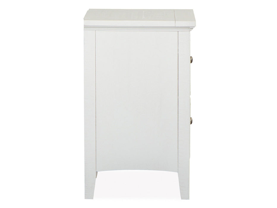 Heron Cove - Small Drawer Nightstand - Chalk White And Dovetail Gray Magnussen Furniture
