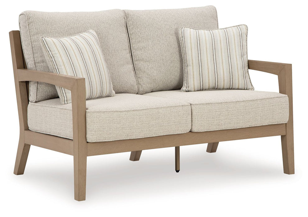 Hallow Creek - Loveseat With Cushion - Driftwood Signature Design by Ashley®