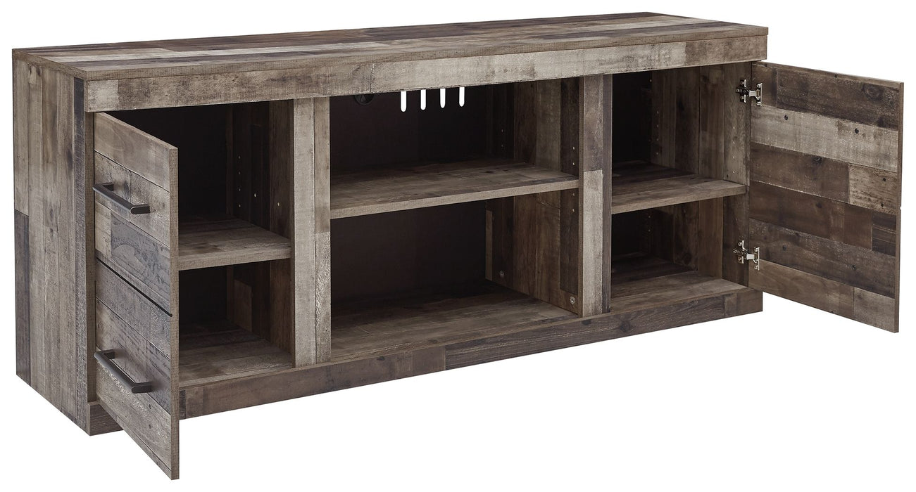 Derekson - LG TV Stand w/Fireplace Option - Multi Gray Signature Design by Ashley®