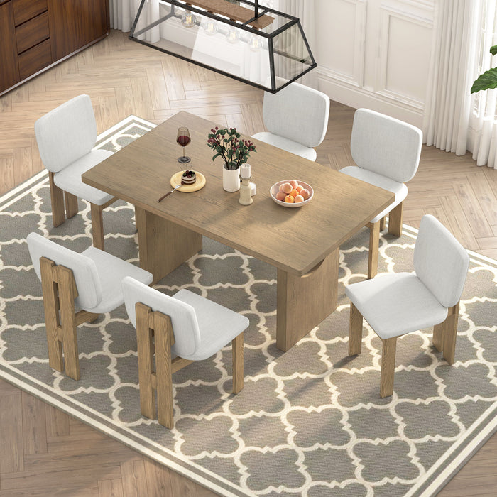 Dining Table Set For 6 With Upholstered Chairs Hearth and Haven