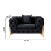 Accent Chair With Diamond Button Tufting, Matching Throw Pillow Home Essentials