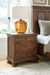Zackaryn - Two Drawer Night Stand - Warm Brown Signature Design by Ashley®