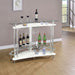 Strick - Freestanding Glass Top Home Bar Wine Cabinet - White Furniture Max