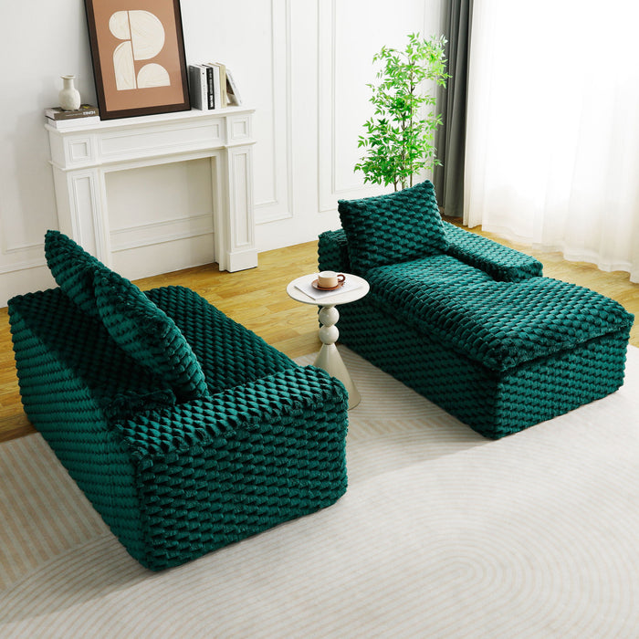 Modular Sofa, Convertible Twin Seat With Chaise Lounge Home Essentials