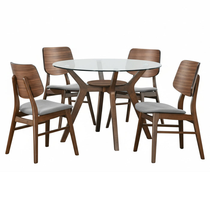 Oscar - Round Glass Dining Table Set New Classic