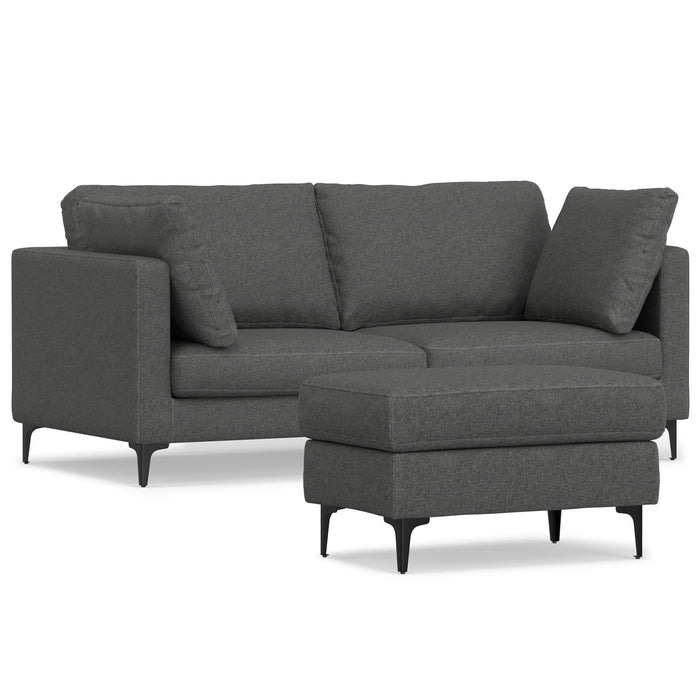 Ava - Mid Century Sofa With Ottoman Set Simpli-Home