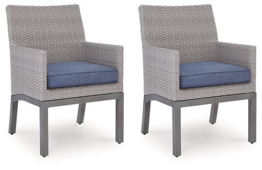 Half Moon Beach - Arm Chair With Cushion (Set of 2) - Blue / Gray Signature Design by Ashley®